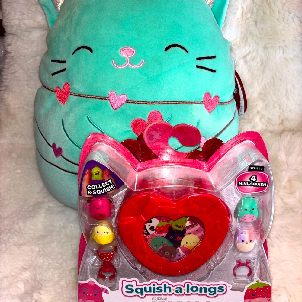SQUISHMALLOWS & SQUISHALONG SET - New NWTS PLUSH SOFT DOLL SET . 💕